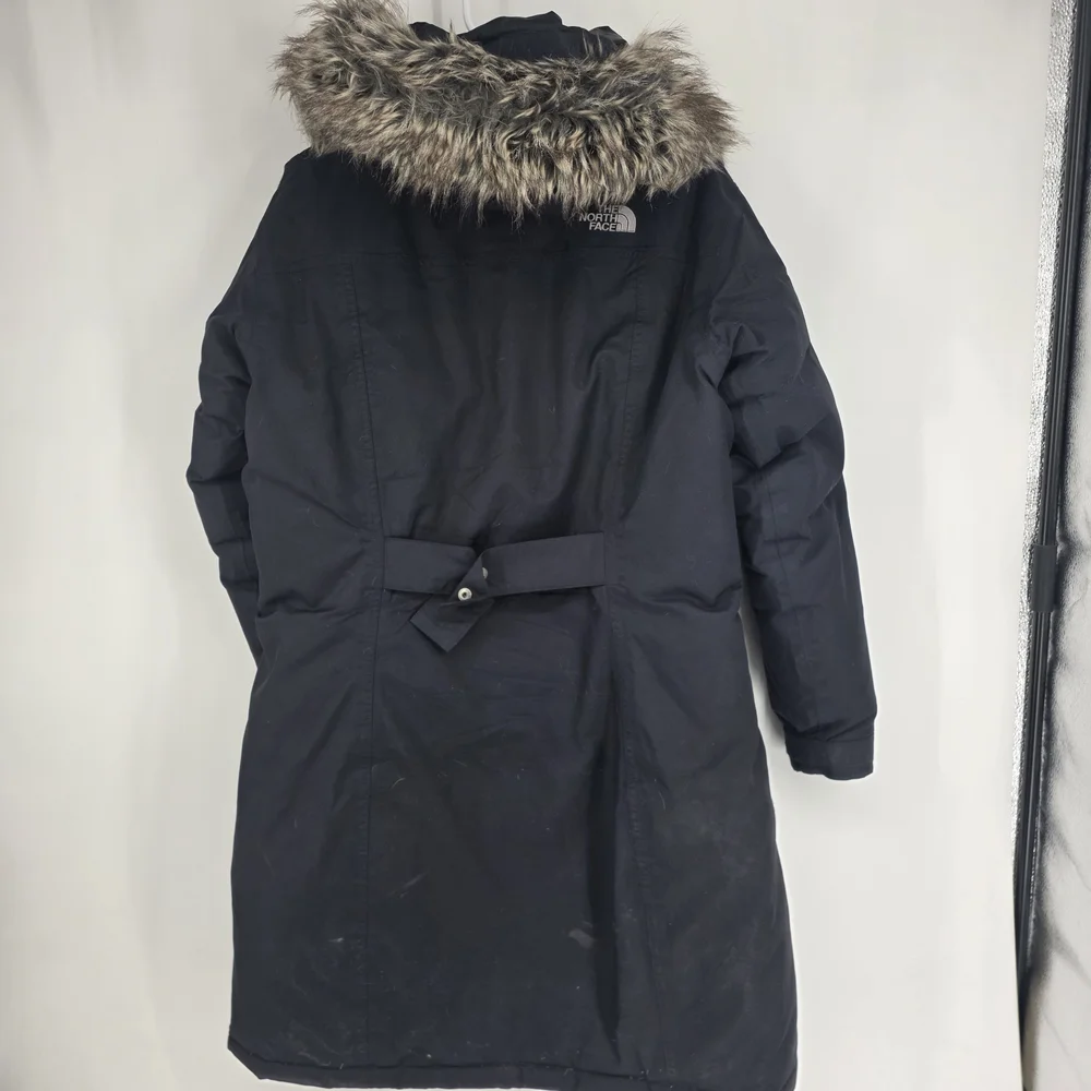 The North Face Black Puffer Coat with Fur Hood - Picture 5 of 6